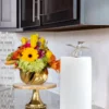 Inspire Me! Home Decor KITCHEN Silver Leaf Paper Towel Holder With Marble Base "From Pops Of Color Home Collection"