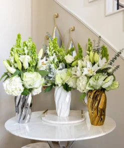 Inspire Me! Home Decor Gold Wavy Design Vase (2 Sizes)