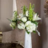 Inspire Me! Home Decor White And Silver Marble Design Vase " From Pops Of Color Home Collection"