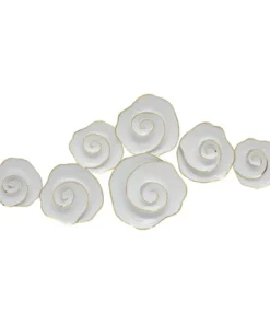 Inspire Me! Home Decor WALL ART & MIRRORS Gold And White Swirl Wall Art