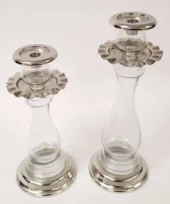 Inspire Me! Home Decor Rippled Candle Holders (2 Sizes, 2 Colors)