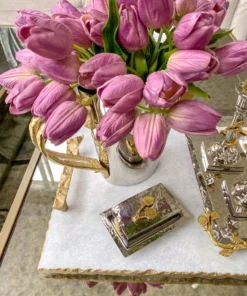 Inspire Me! Home Decor Silver Match Holder With Gold Detailing