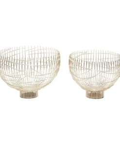 Inspire Me! Home Decor Oversized Gold Wire Bowls (Set Of 2)