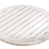 Inspire Me! Home Decor Round Marble Tray With Gold Line Details