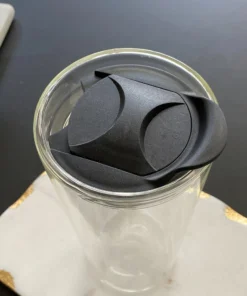 Inspire Me! Home Decor Double Wall Clear Glass Travel Mug