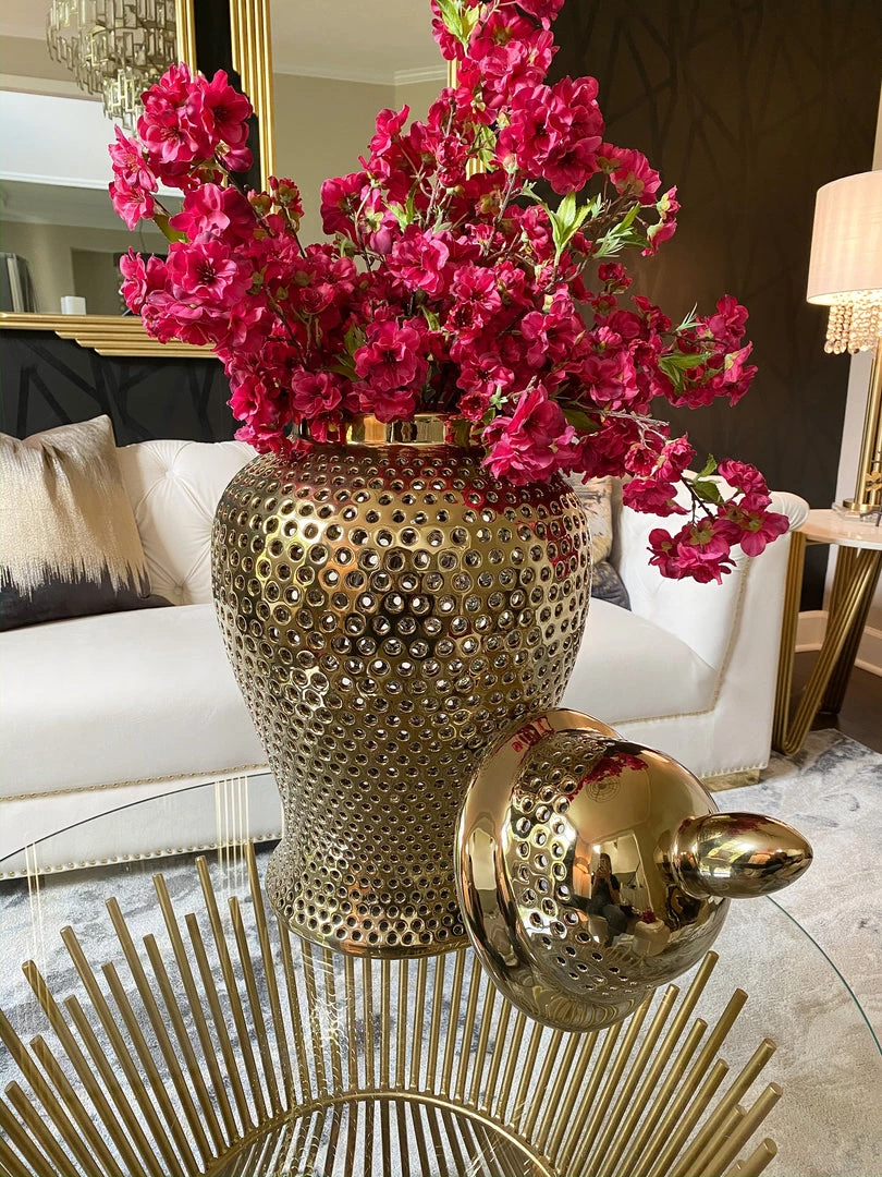 Inspire Me! Home Decor Oversized Gold Ginger Jar With Lid
