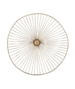 Inspire Me! Home Decor WALL ART & MIRRORS Gold Asymmetrical Circles Wall Art (Set Of 3 - 3 Different Sizes)