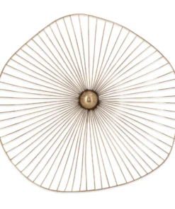 Inspire Me! Home Decor WALL ART & MIRRORS Gold Asymmetrical Circles Wall Art (Set Of 3 - 3 Different Sizes)