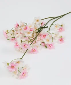 Inspire Me! Home Decor Floral Stems 49" Blush Pink & White Cherry Blossom Stem
