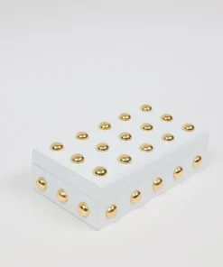 Inspire Me! Home Decor Studded Decorative Wood Boxes (4 Colors)