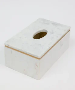 Inspire Me! Home Decor Marble Tissue Cover (2 Colors) Gold