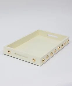 Inspire Me! Home Decor Studded Decorative Wood Trays (4 Colors)