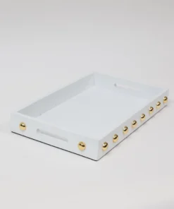 Inspire Me! Home Decor Studded Decorative Wood Trays (4 Colors)