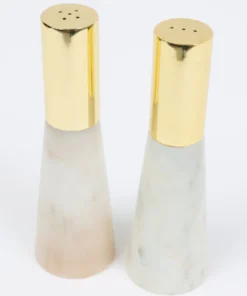 Inspire Me! Home Decor Set Of 2 Marble Salt & Pepper Shakers (2 Colors)
