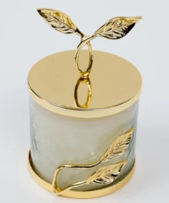 Inspire Me! Home Decor Gold Leaf Candle Bundle