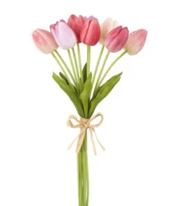 Inspire Me! Home Decor Real Touch Bright Color Tulip Bundle
