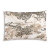 Cloud9d Amal - Ivory/Beige Pillow W/ Gold And Silver Print - 20" X 14"