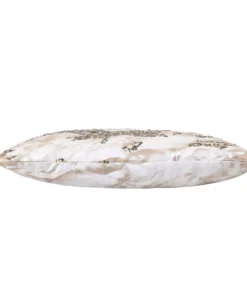 Cloud9d Amal - Ivory/Beige Pillow W/ Gold And Silver Print - 20" X 14"