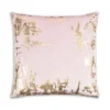 Cloud9d Asra - Mauve Velvet Pillow W/ Shiny Gold Foil Print - 20" X 20" PILLOWS, RUGS, & THROWS
