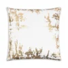Cloud9d PILLOWS, RUGS, & THROWS Asra - White Velvet Pillow W/ Shiny Gold Foil Print - 20" X 20"