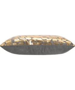 Cloud9d PILLOWS, RUGS, & THROWS Becca Charcoal Gold Pillow - 20" X 20"