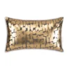 Cloud9d Becca Charcoal Gold Pillow - 14" X 20" PILLOWS, RUGS, & THROWS