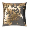 Cloud9d Elise Charcoal Gold Pillow - 20" X 20" PILLOWS, RUGS, & THROWS