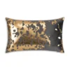 Cloud9d Elise Charcoal Gold Pillow - 14" X 20" PILLOWS, RUGS, & THROWS