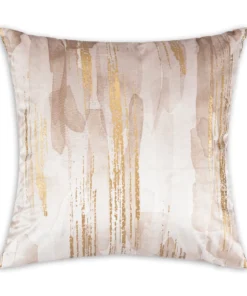 Cloud9d PILLOWS, RUGS, & THROWS Elise Ivory And Gold Pillow - 20" X 20"
