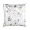 Cloud9d Keva - Digital Print Velvet Square Pillow W/ Hand Beaded Silver Crystal Beads - 22" X 22"