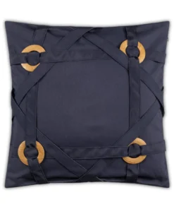 Cloud9d Outdoor Pillow W/ Wooden Rings (3 Colors) - 18" X 18" PILLOWS, RUGS, & THROWS