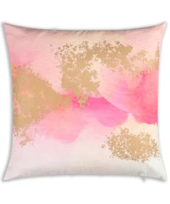 Cloud9d Digital Printed Fabric Pillow W/ Rose Gold Metallic Print (2 Colors) - Style 1 - 18" X 18" PILLOWS, RUGS, & THROWS