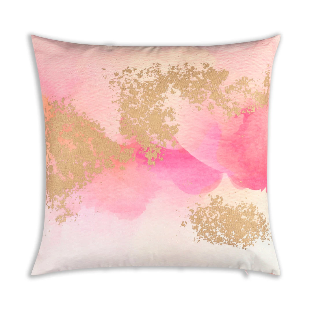 Cloud9d Digital Printed Fabric Pillow W/ Rose Gold Metallic Print (2 Colors) - Style 1 - 18" X 18" PILLOWS, RUGS, & THROWS