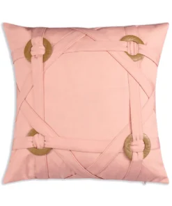 Cloud9d Outdoor Pillow W/ Wooden Rings (3 Colors) - 18" X 18" PILLOWS, RUGS, & THROWS