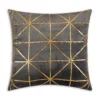 Cloud9d PILLOWS, RUGS, & THROWS Sera Charcoal Gold Pillow - 20" X 20"