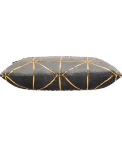 Cloud9d PILLOWS, RUGS, & THROWS Sera Charcoal Gold Pillow - 20" X 20"