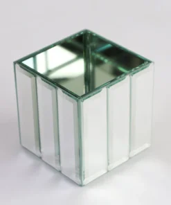 Inspire Me! Home Decor Mirror Cube Vase (2 Sizes)
