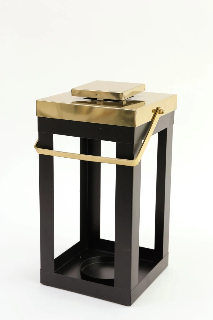 Inspire Me! Home Decor Black And Gold Lantern Display (2 Sizes)
