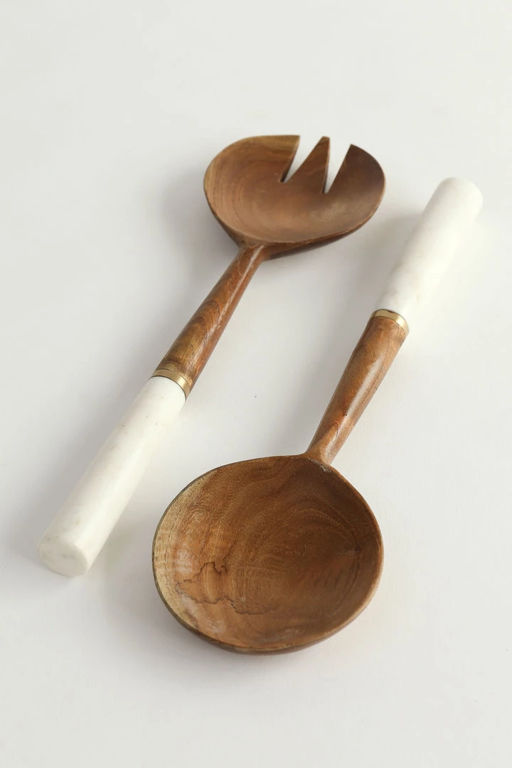 Inspire Me! Home Decor Wood Servers W/ Marble Handle KITCHEN