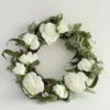 Inspire Me! Home Decor White Rose And Eucalyptus Wreath