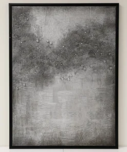 Inspire Me! Home Decor WALL ART & MIRRORS Silver Abstract Detailed Painting