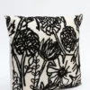 Inspire Me! Home Decor PILLOWS, RUGS, & THROWS Black And Cream Floral Print Pillow