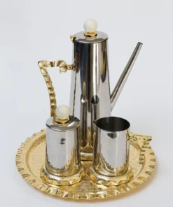 Inspire Me! Home Decor Gold Textured Ruffle Coffee/Tea Set Collection (4 Items Sold Individually)