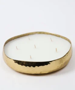 Inspire Me! Home Decor Gold 6 Wick Hammered Candle