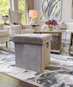 Inspire Me! Home Decor Gold Anastasia Storage Ottoman (4 Colors)