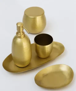 Inspire Me! Home Decor Gold Hammered Bathroom Collection (5 Items)