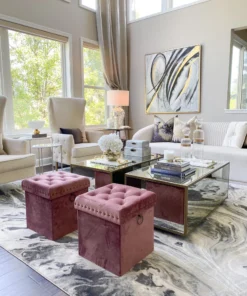 Inspire Me! Home Decor Gold Anastasia Storage Ottoman (4 Colors)