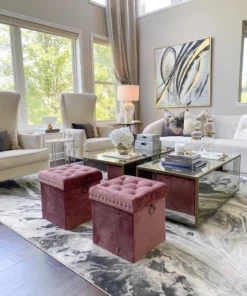 Inspire Me! Home Decor Gold Anastasia Storage Ottoman (4 Colors)