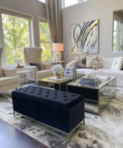 Inspire Me! Home Decor Jessica Storage Bench (2 Colors) Gold