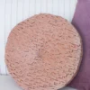 Inspire Me! Home Decor PILLOWS, RUGS, & THROWS Blush Woven Velvet Round Pillow